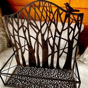 Freestanding Metal Shelf. Can Be Used For Coffee, Tea Or Toiletries.